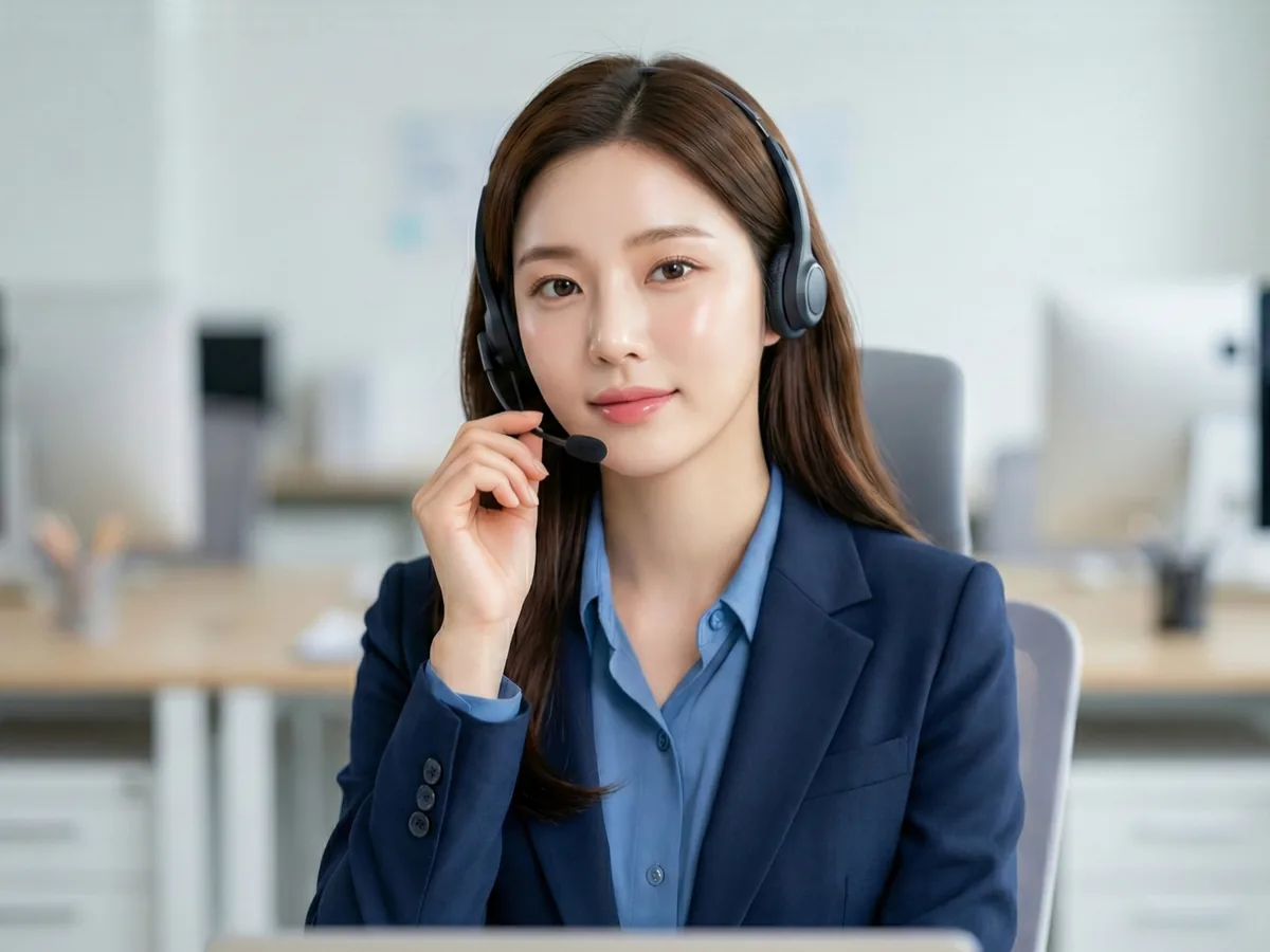 SK 미납 정책 소액결제 문의를 상담원이 안내하는 모습